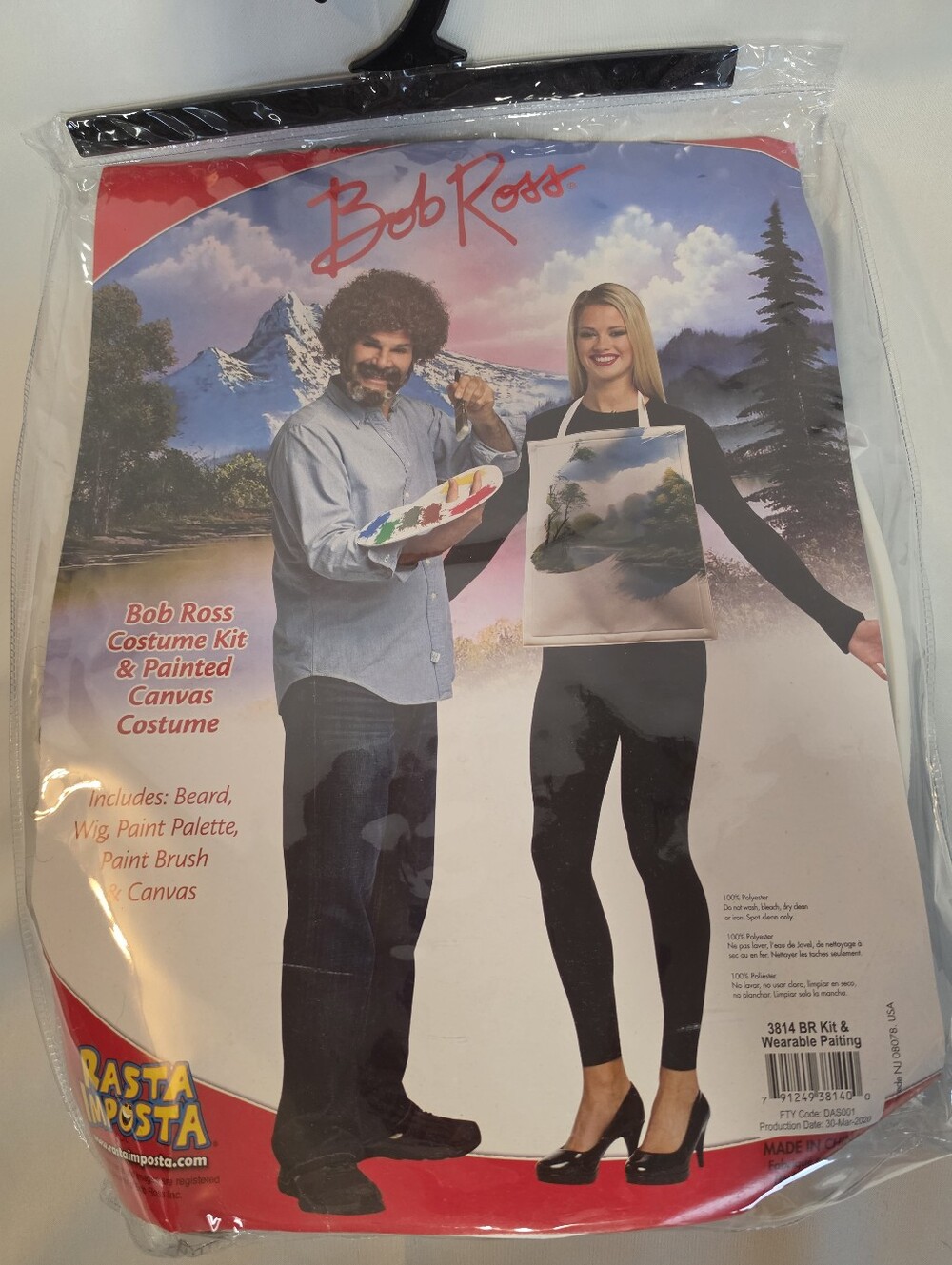 Bob Ross And Canvas- Halloween Couples Costume
